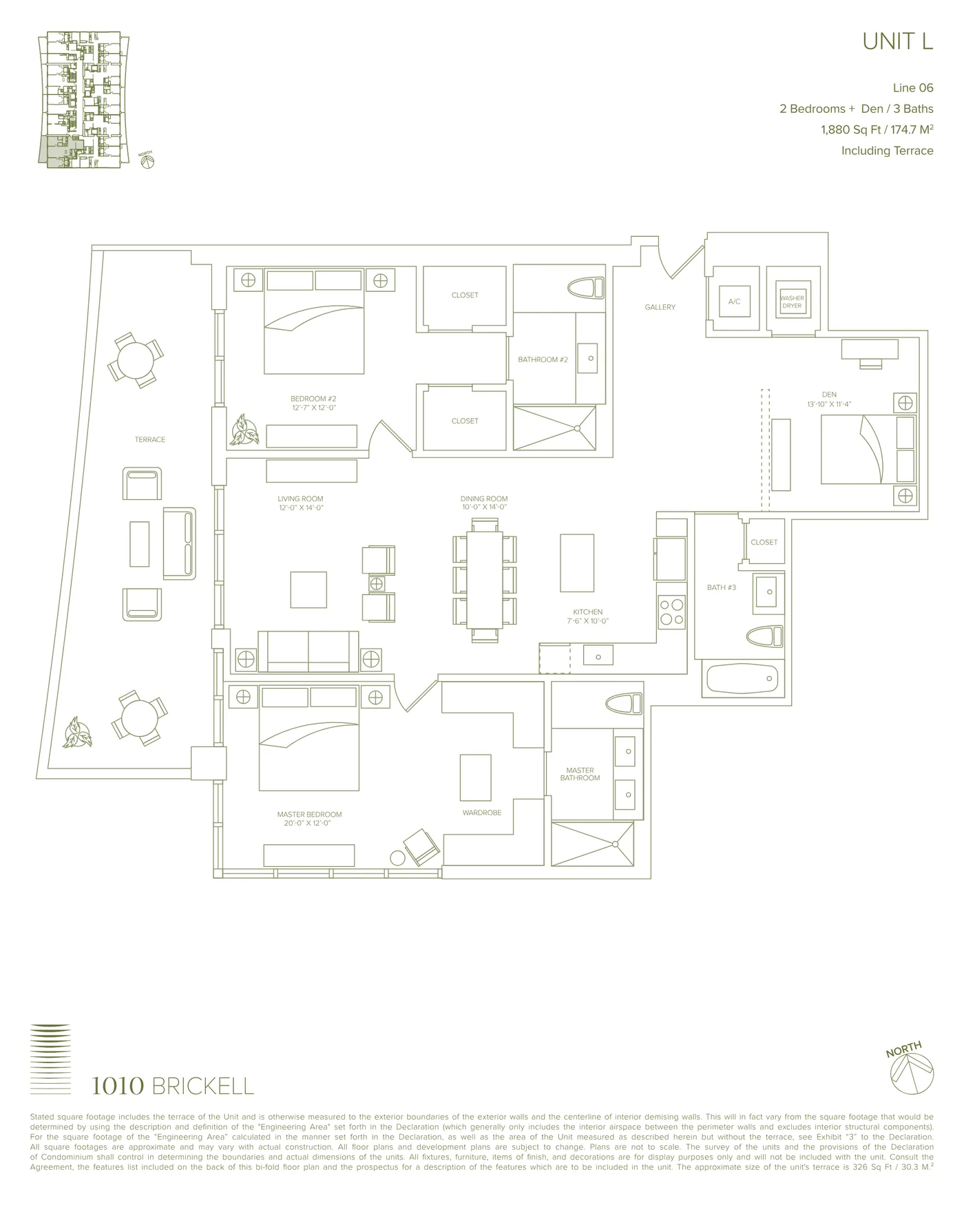 1010 Brickell floor plan Plan 13