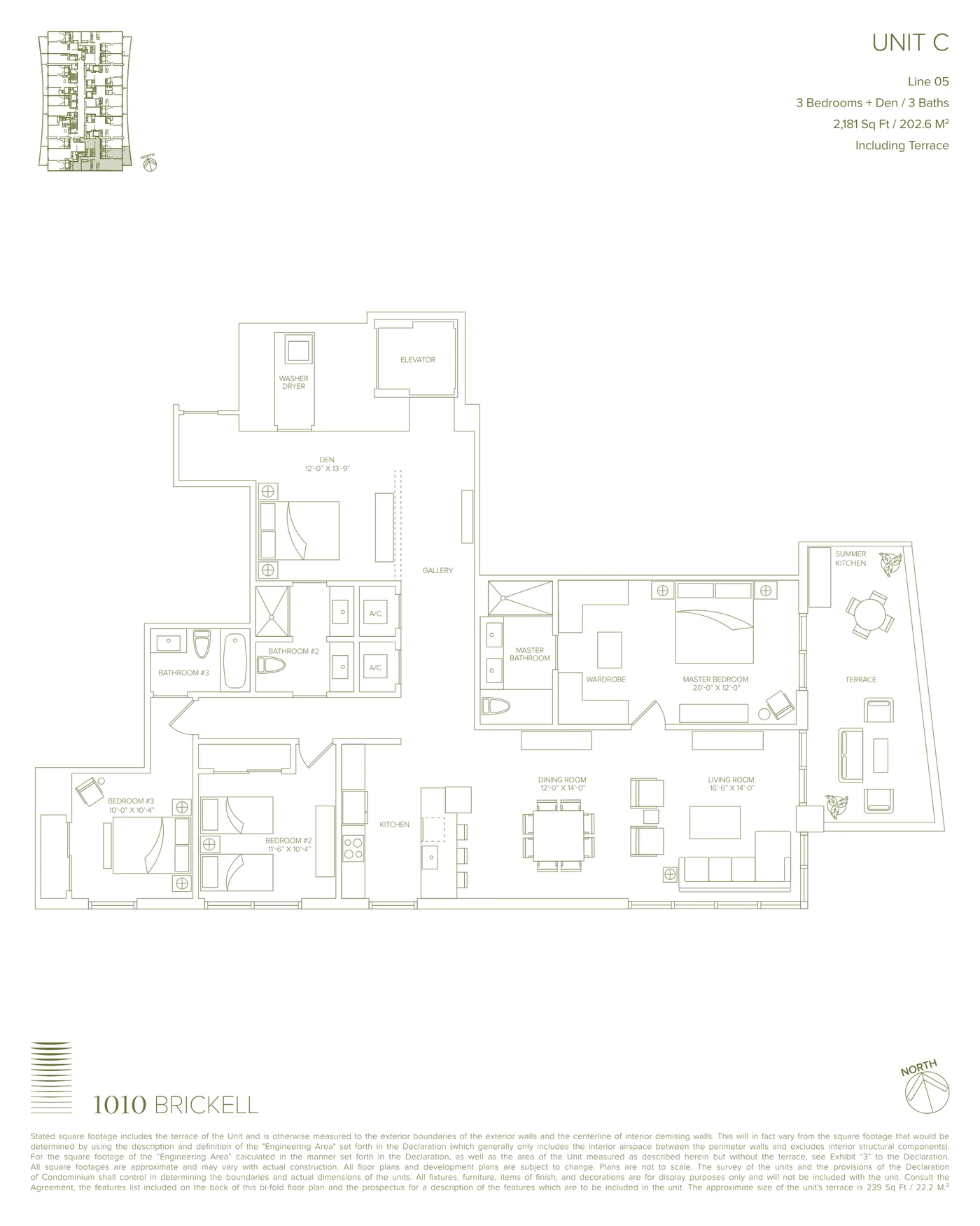 1010 Brickell floor plan Plan 3