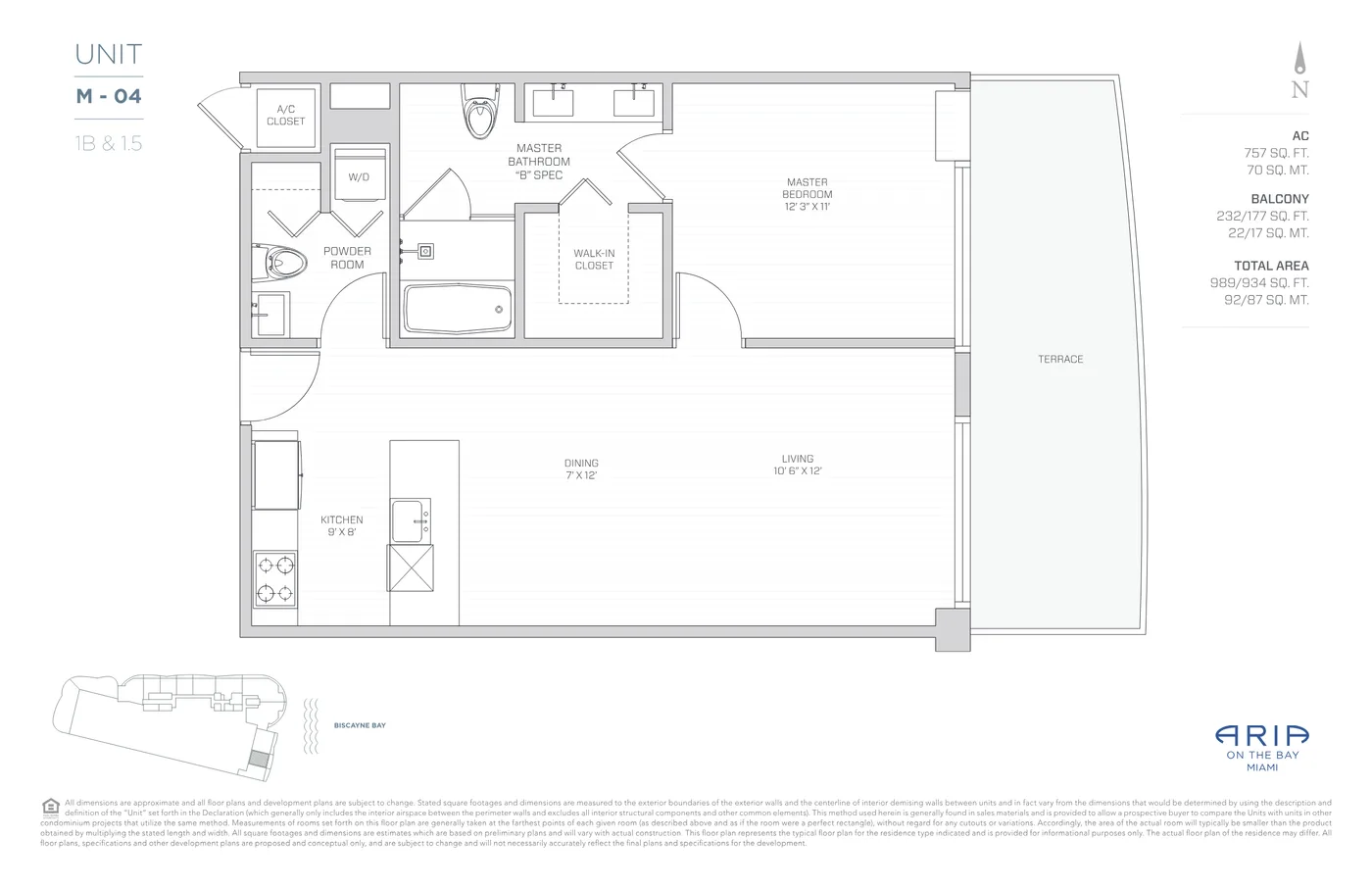 Aria on the Bay floor plan Plan 12