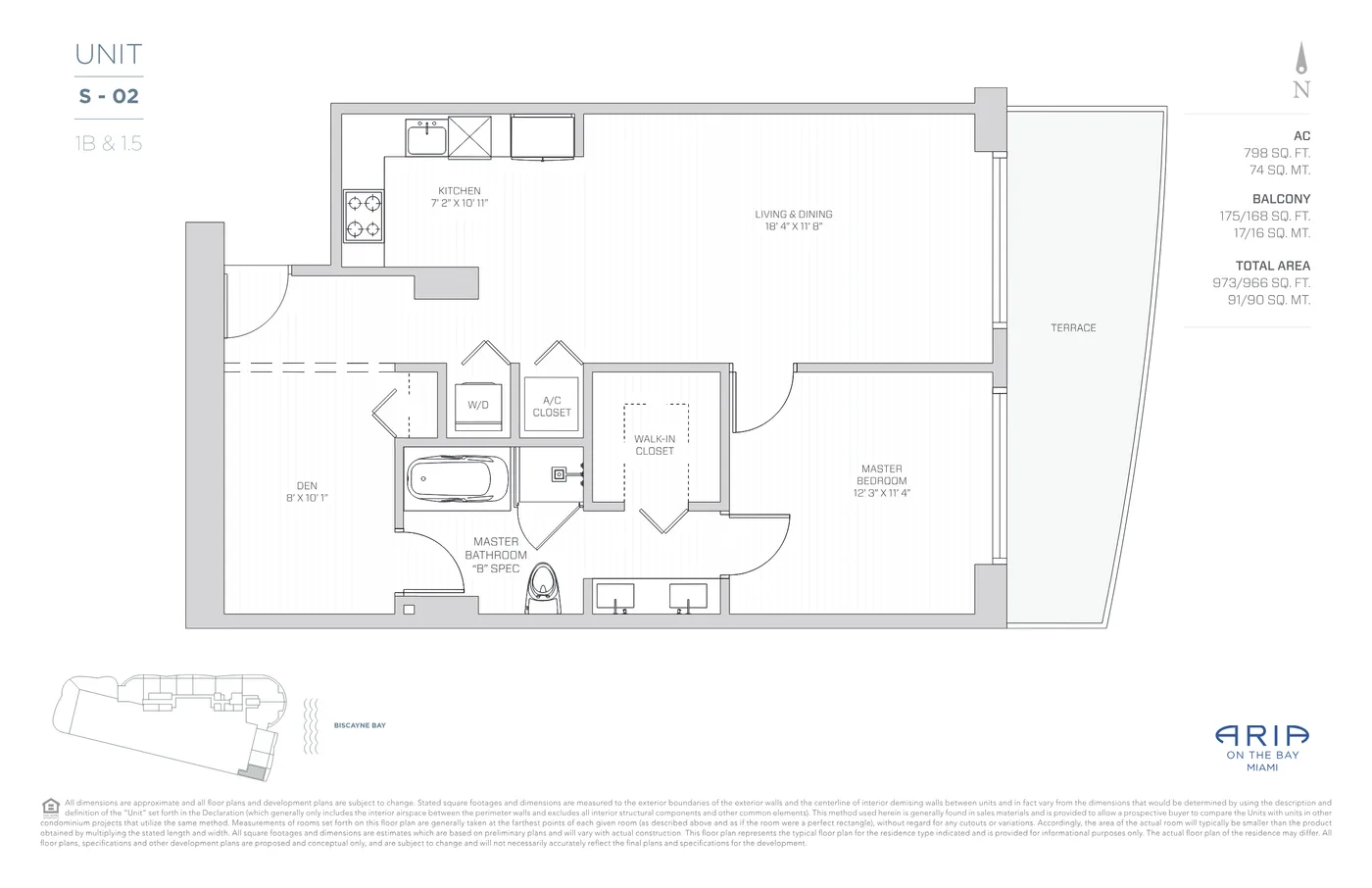 Aria on the Bay floor plan Plan 13