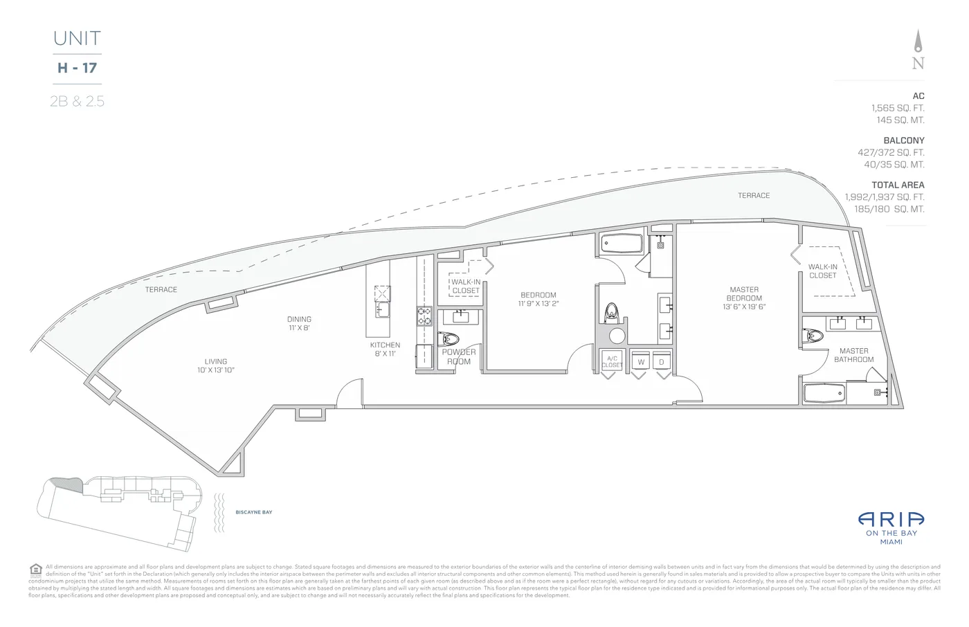 Aria on the Bay floor plan Plan 15