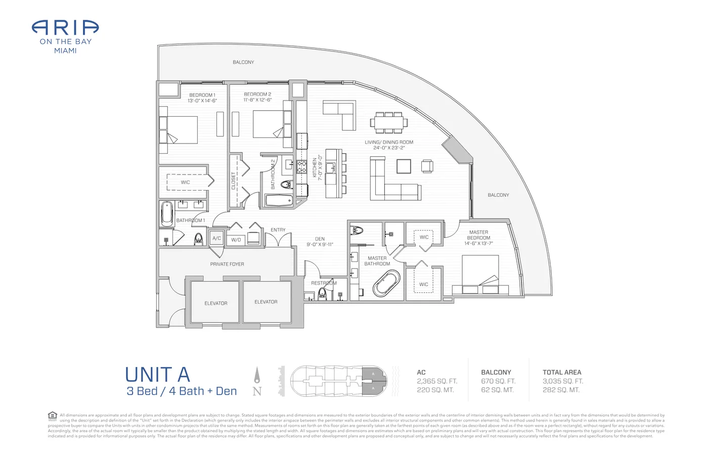 Aria on the Bay floor plan Plan 18