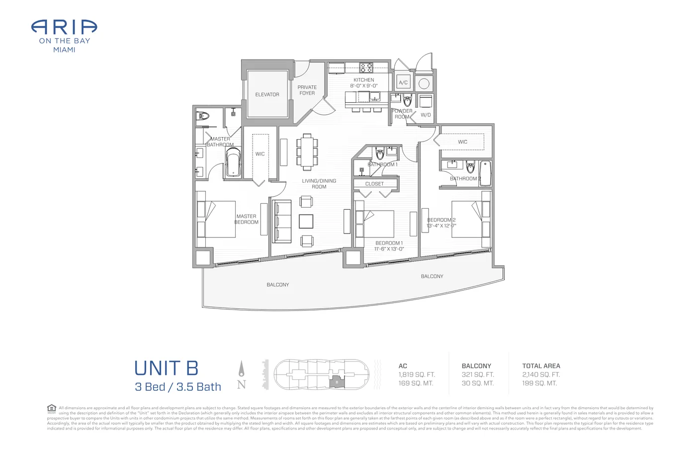 Aria on the Bay floor plan Plan 19