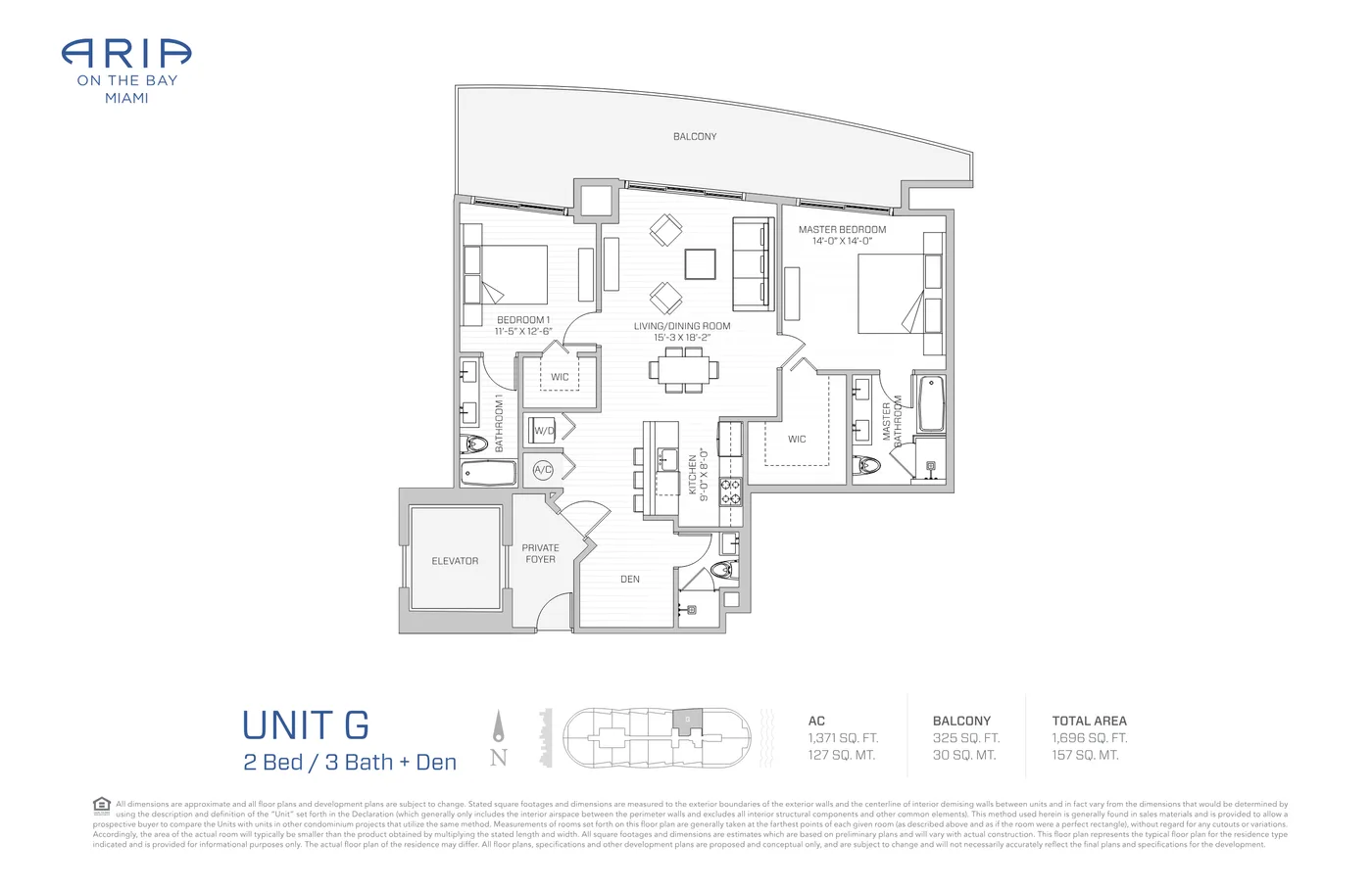 Aria on the Bay floor plan Plan 20