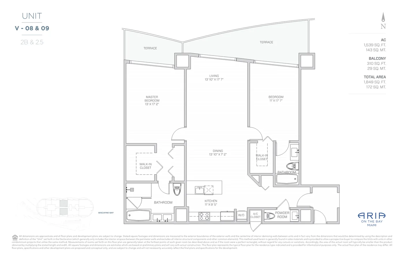 Aria on the Bay floor plan Plan 30