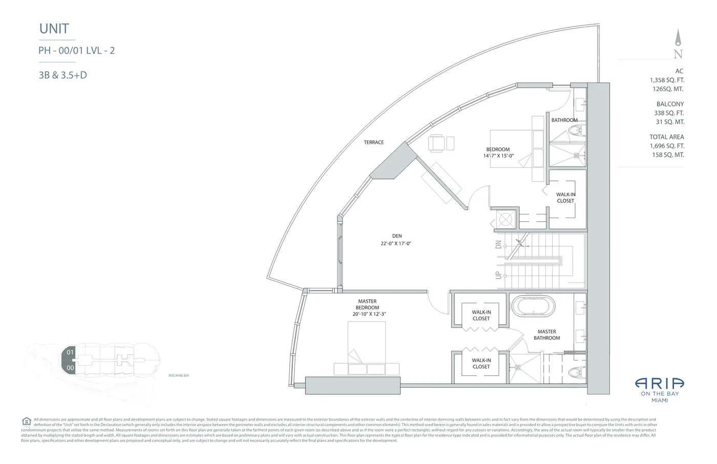 Aria on the Bay floor plan Plan 33