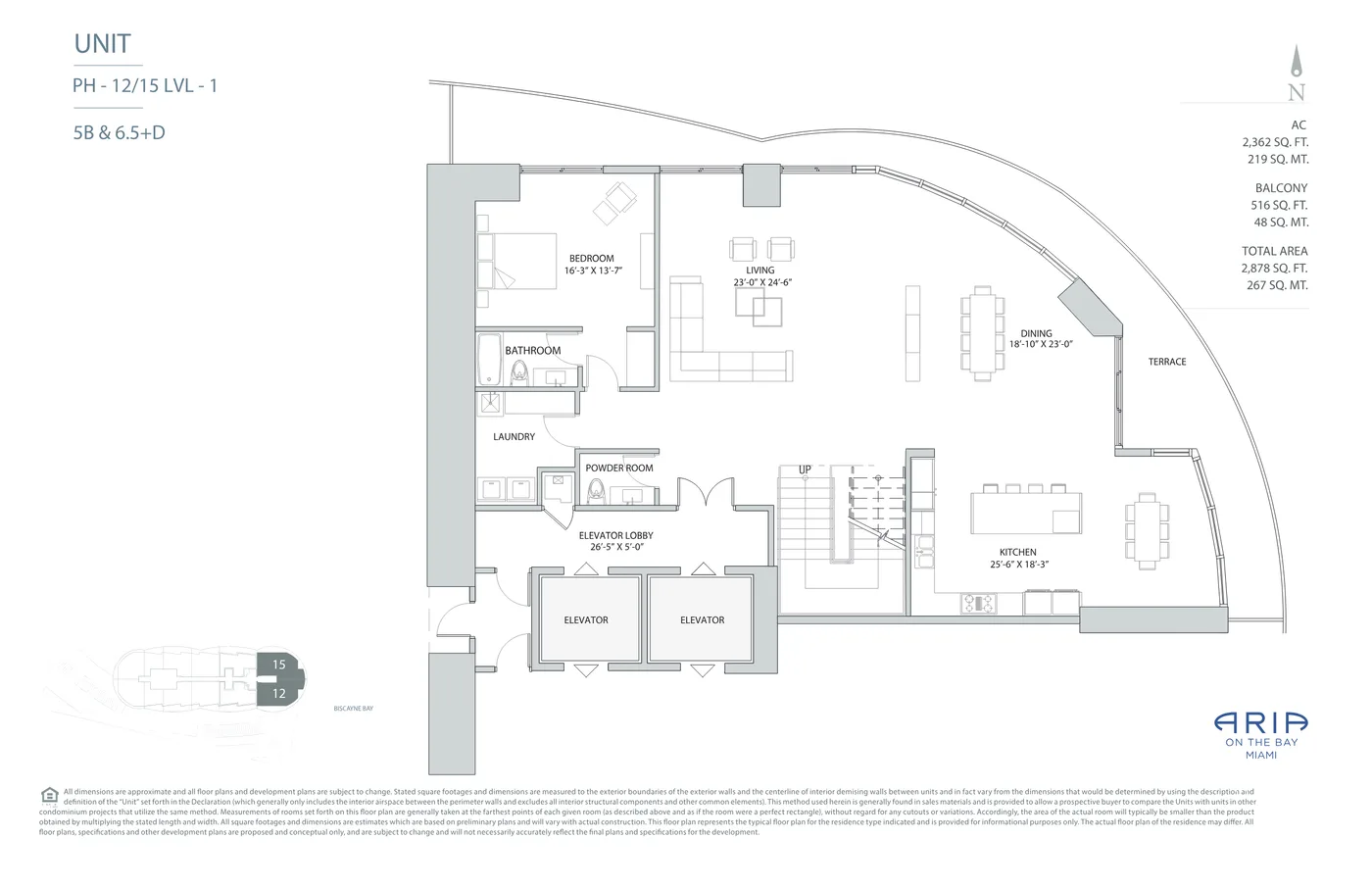 Aria on the Bay floor plan Plan 35