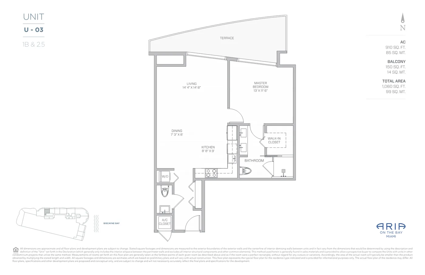 Aria on the Bay floor plan Plan 5