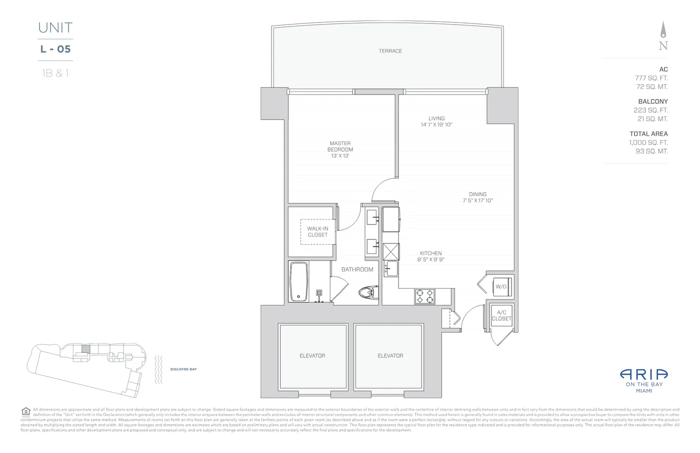 Aria on the Bay floor plan Plan 6
