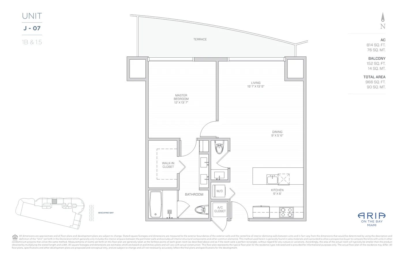 Aria on the Bay floor plan Plan 7