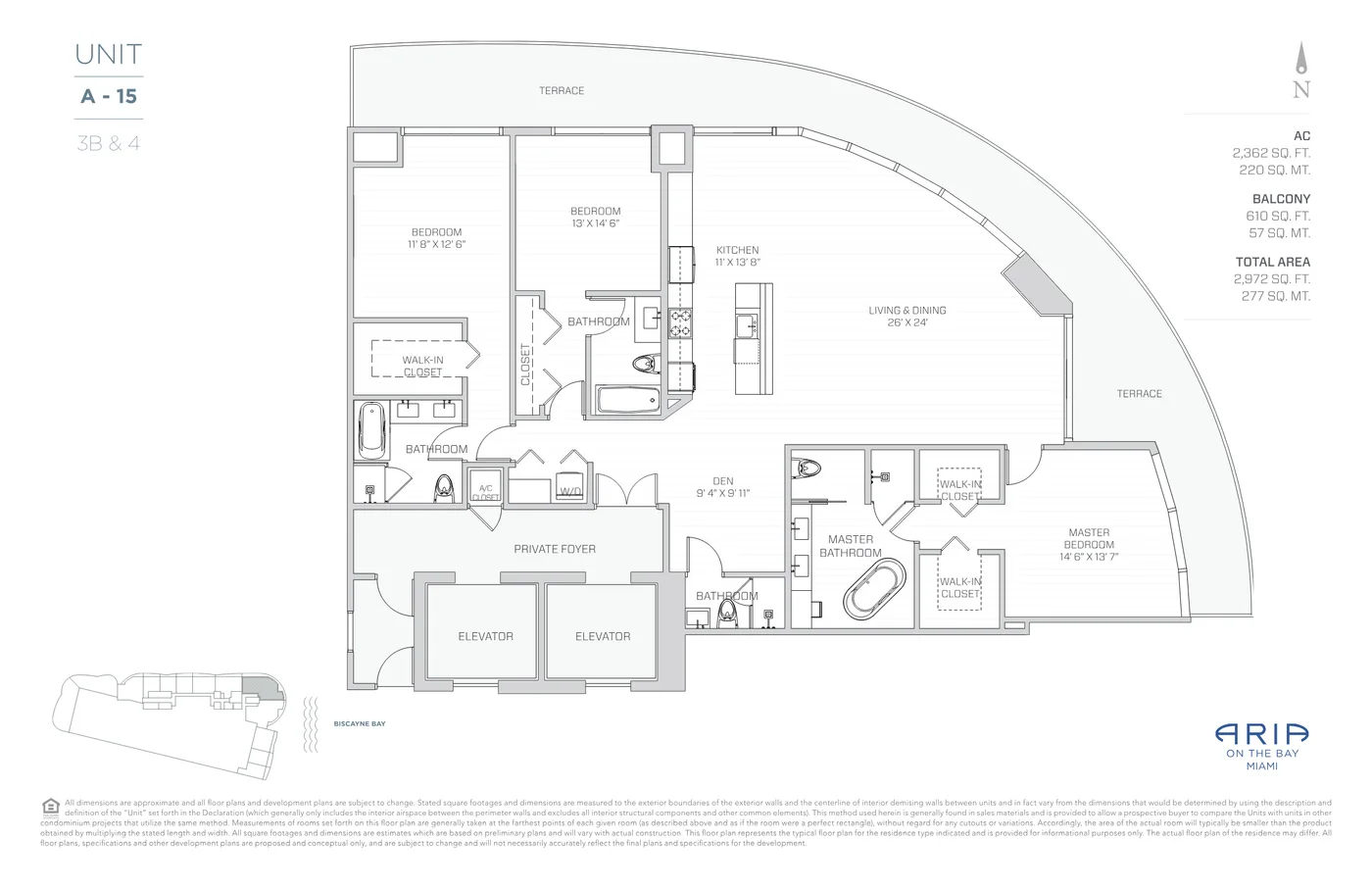 Aria on the Bay floor plan Plan 9