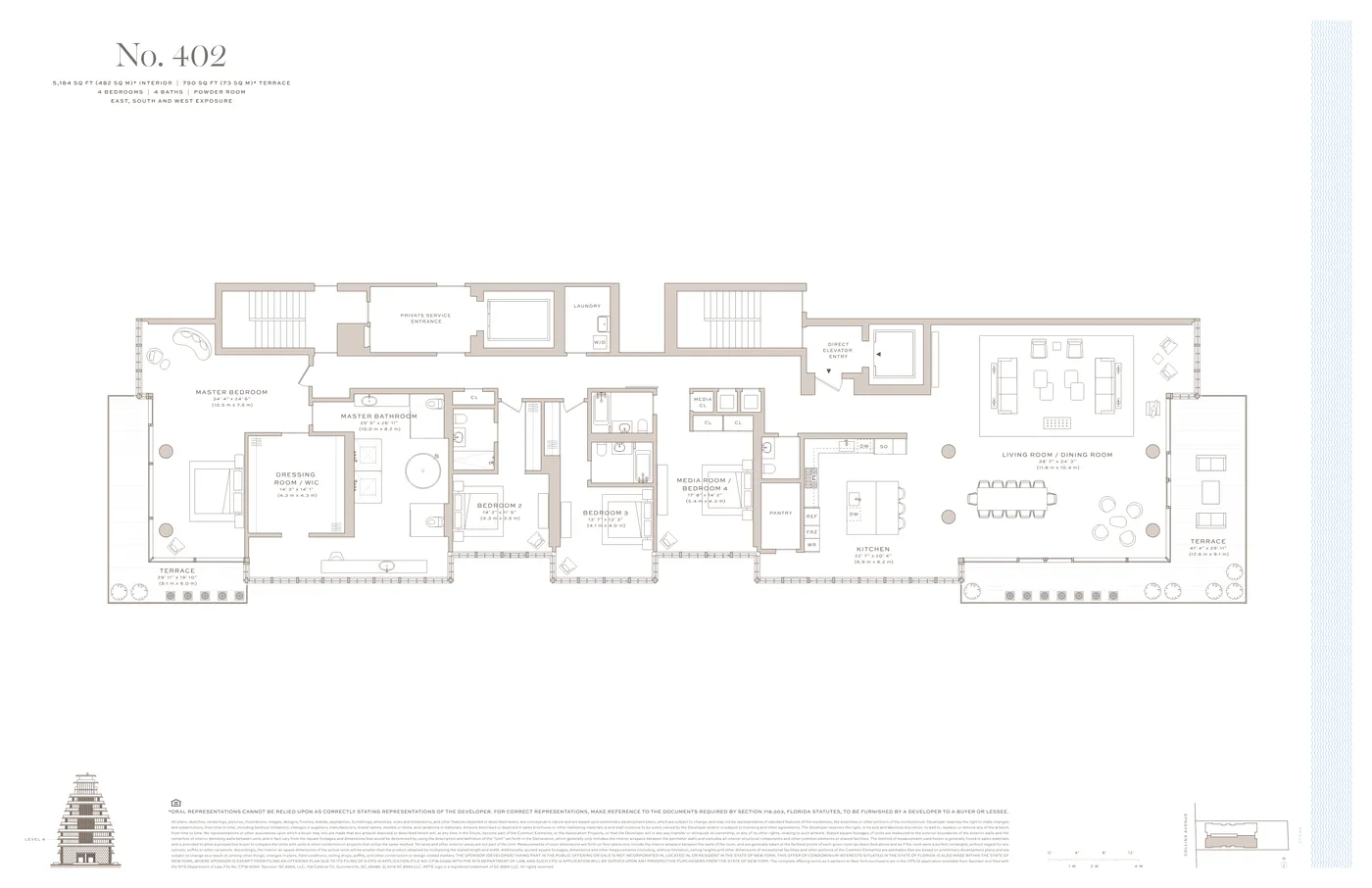 Arte Surfside floor plan Plan 12