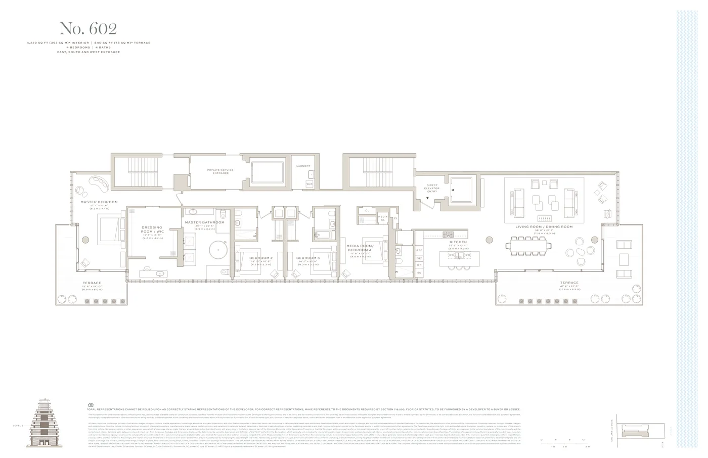Arte Surfside floor plan Plan 20