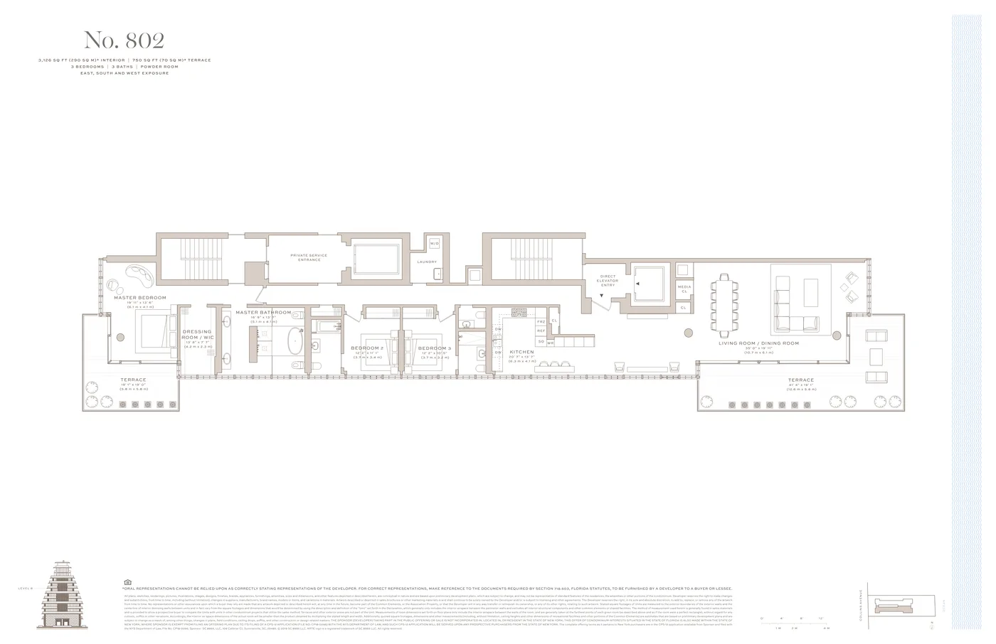 Arte Surfside floor plan Plan 28