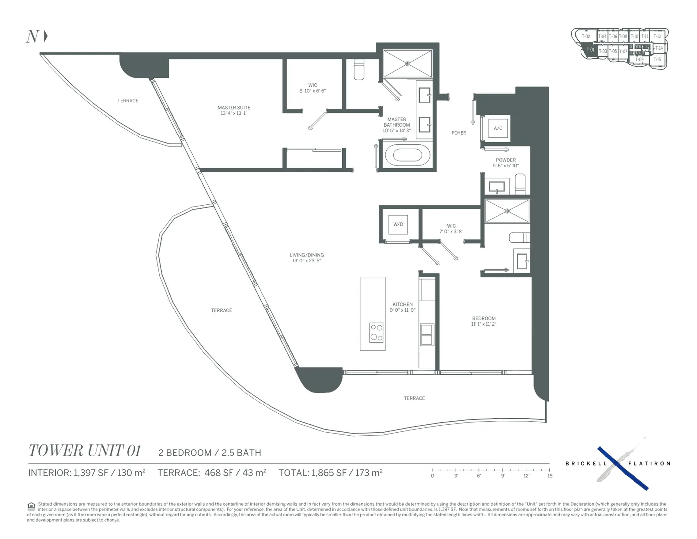 Brickell Flatiron floor plan Plan 1