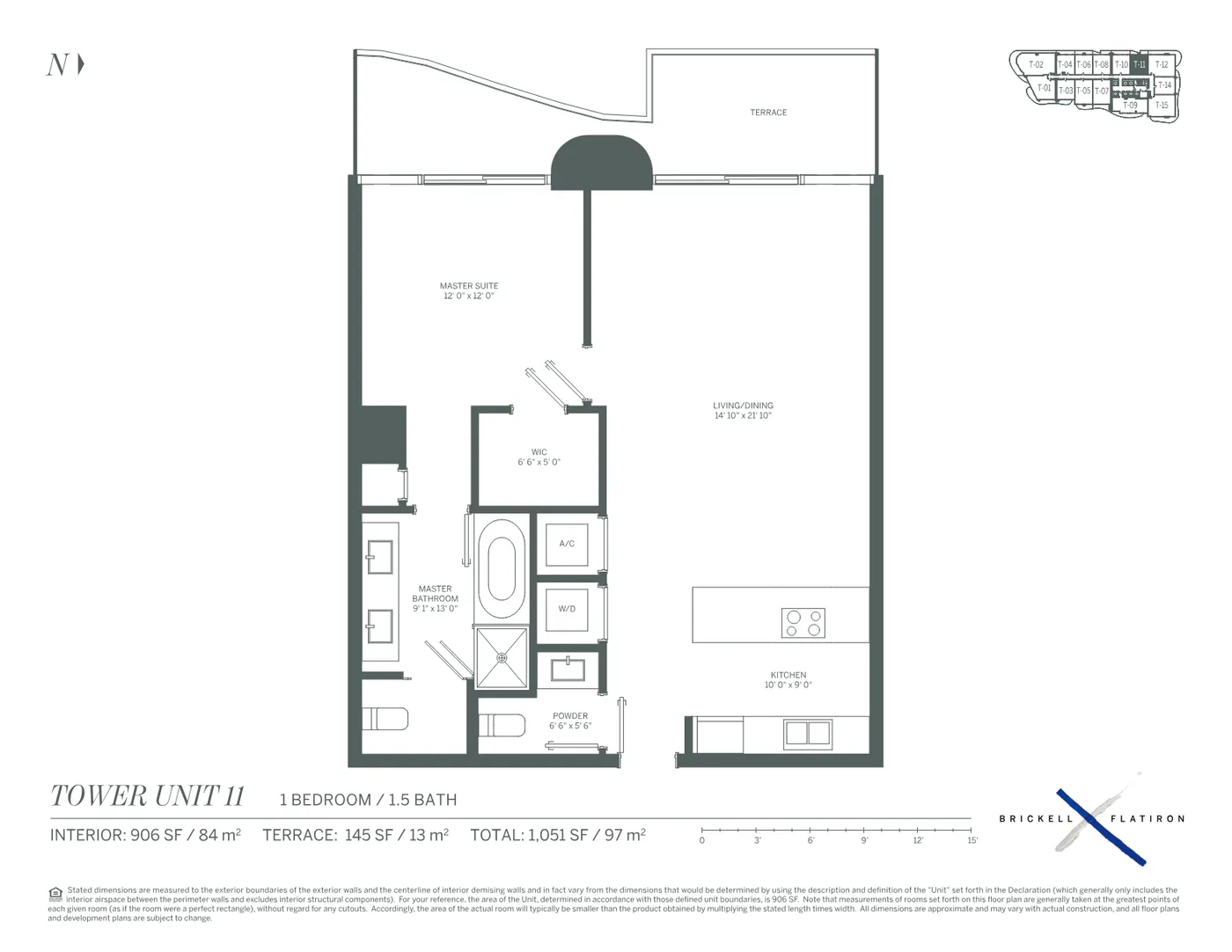 Brickell Flatiron floor plan Plan 11