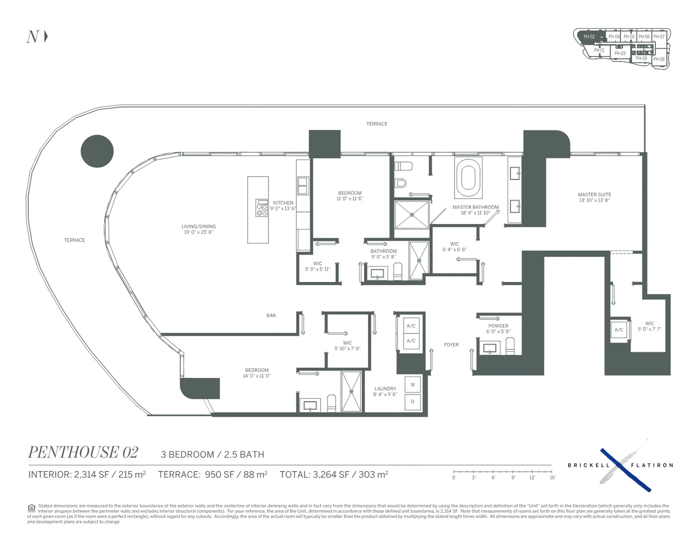 Brickell Flatiron floor plan Plan 16