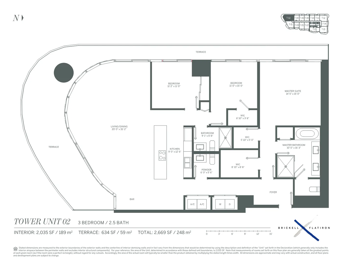 Brickell Flatiron floor plan Plan 2