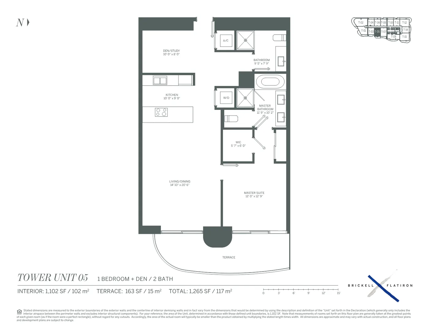 Brickell Flatiron floor plan Plan 5
