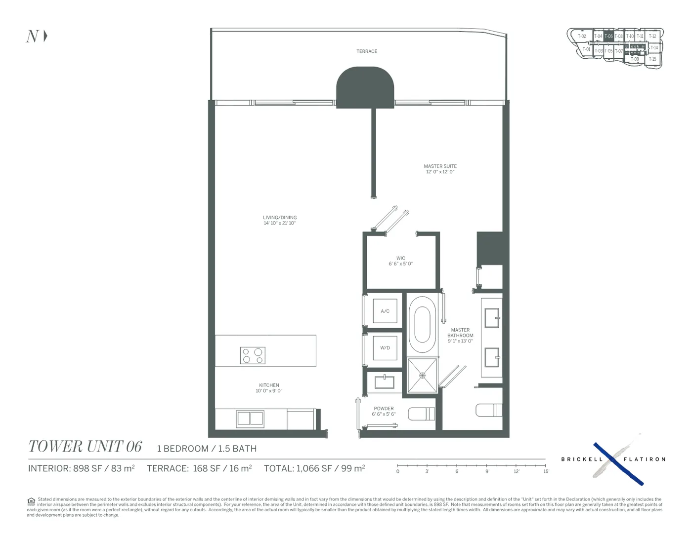 Brickell Flatiron floor plan Plan 6