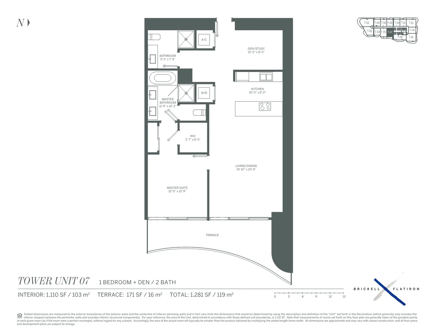 Brickell Flatiron floor plan Plan 7