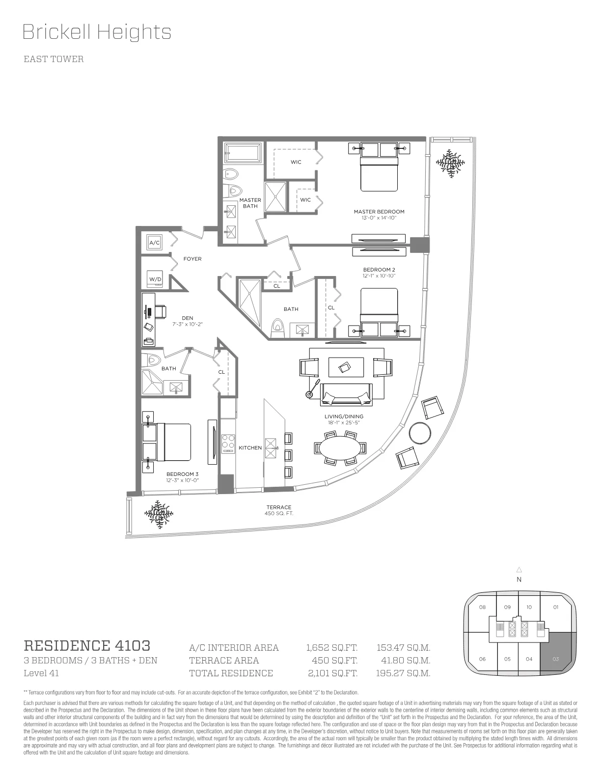 Brickell Heights floor plan Plan 13