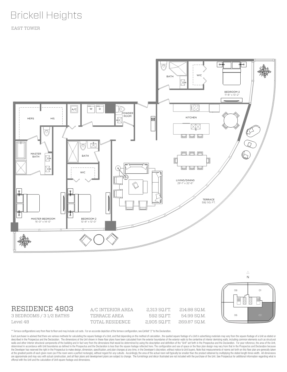 Brickell Heights floor plan Plan 20