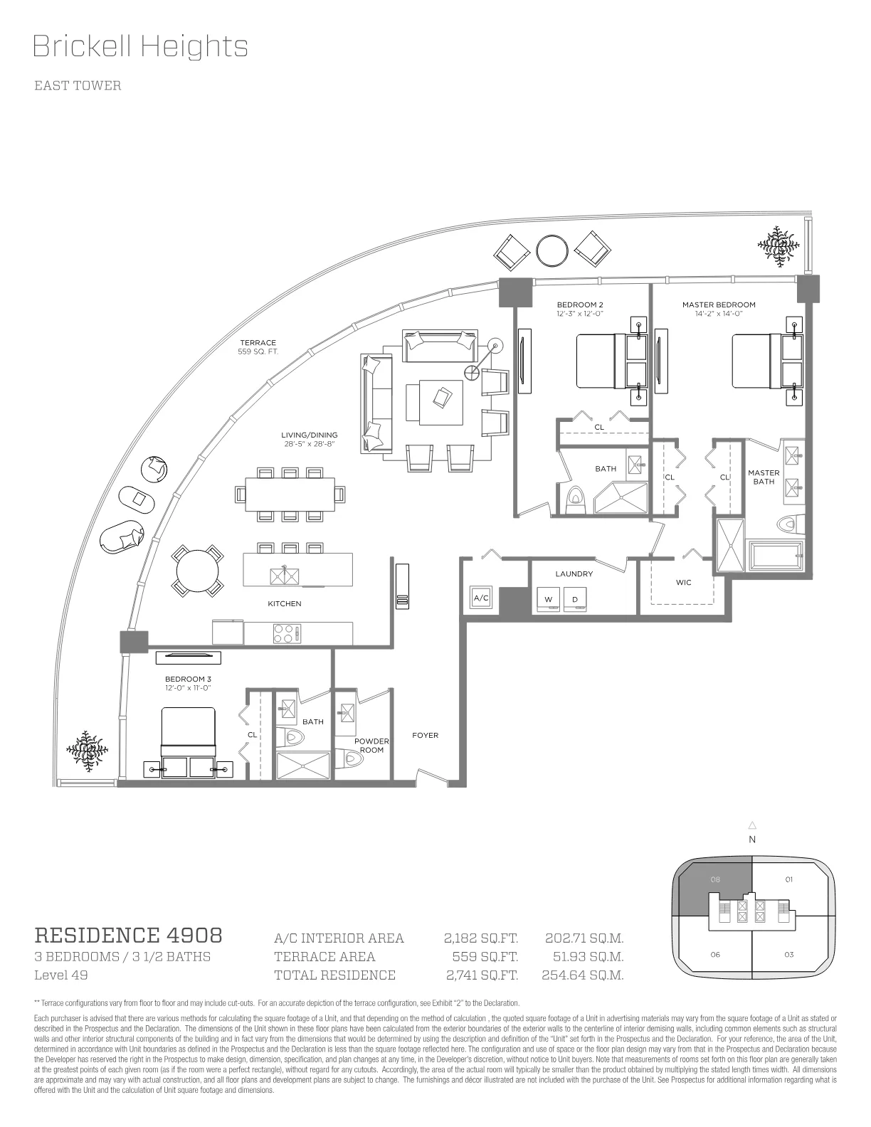 Brickell Heights floor plan Plan 32