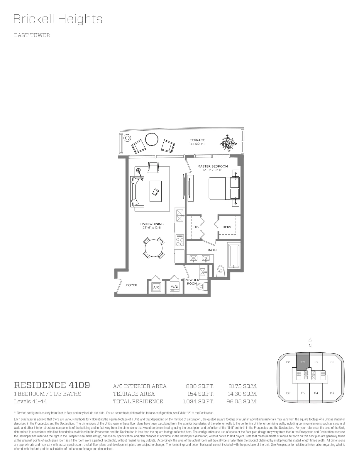 Brickell Heights floor plan Plan 33