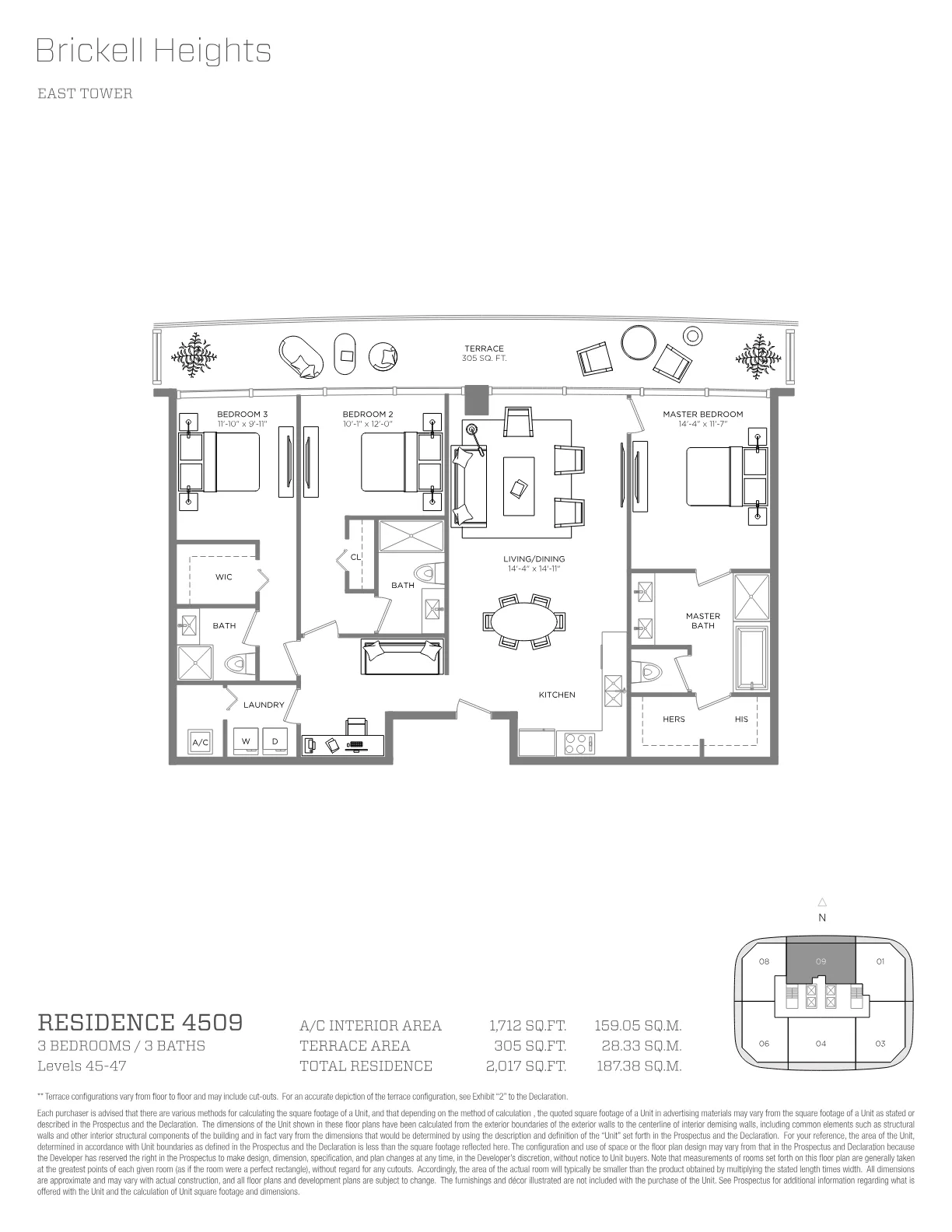 Brickell Heights floor plan Plan 34