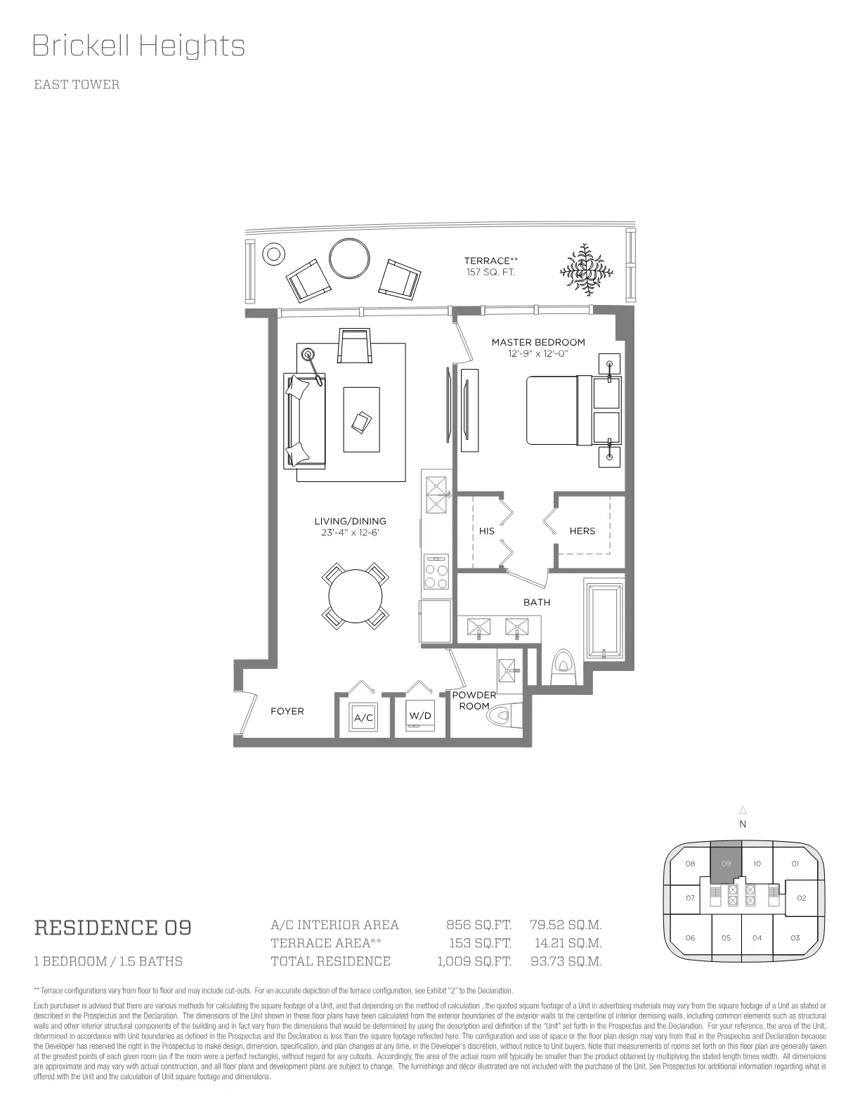 Brickell Heights floor plan Plan 9