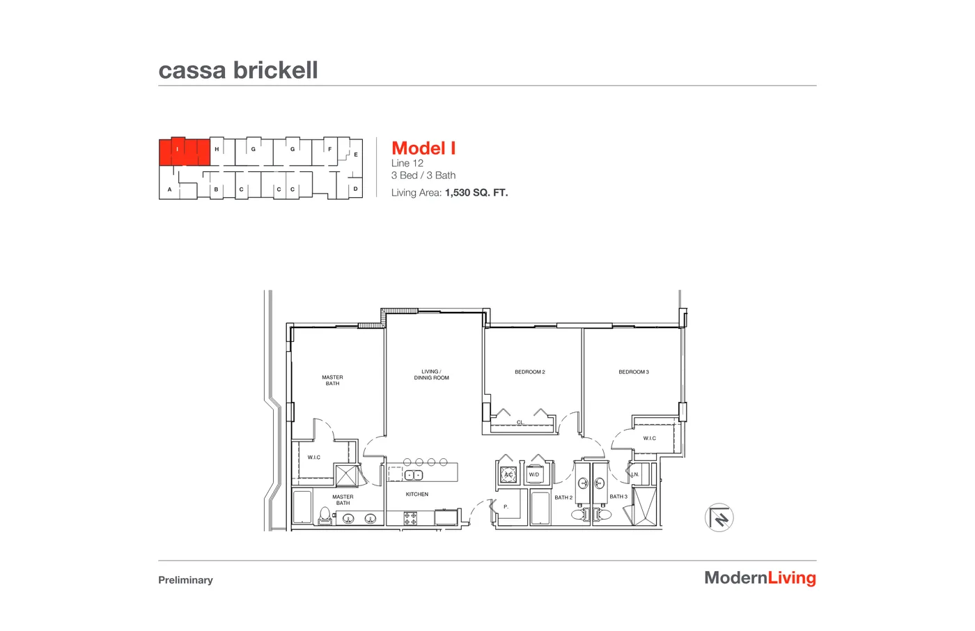 Cassa Brickell floor plan Plan 11