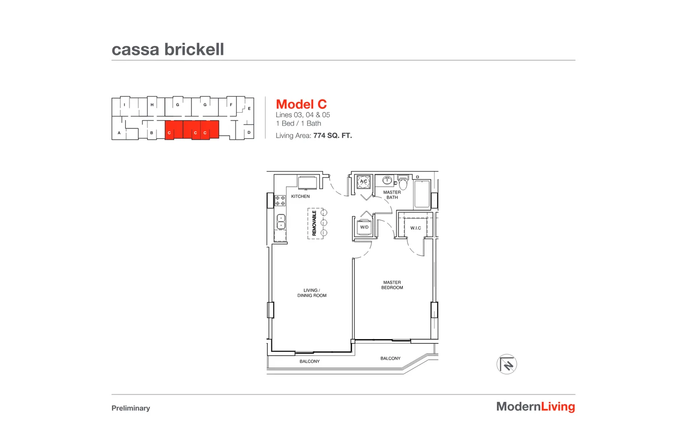 Cassa Brickell floor plan Plan 5