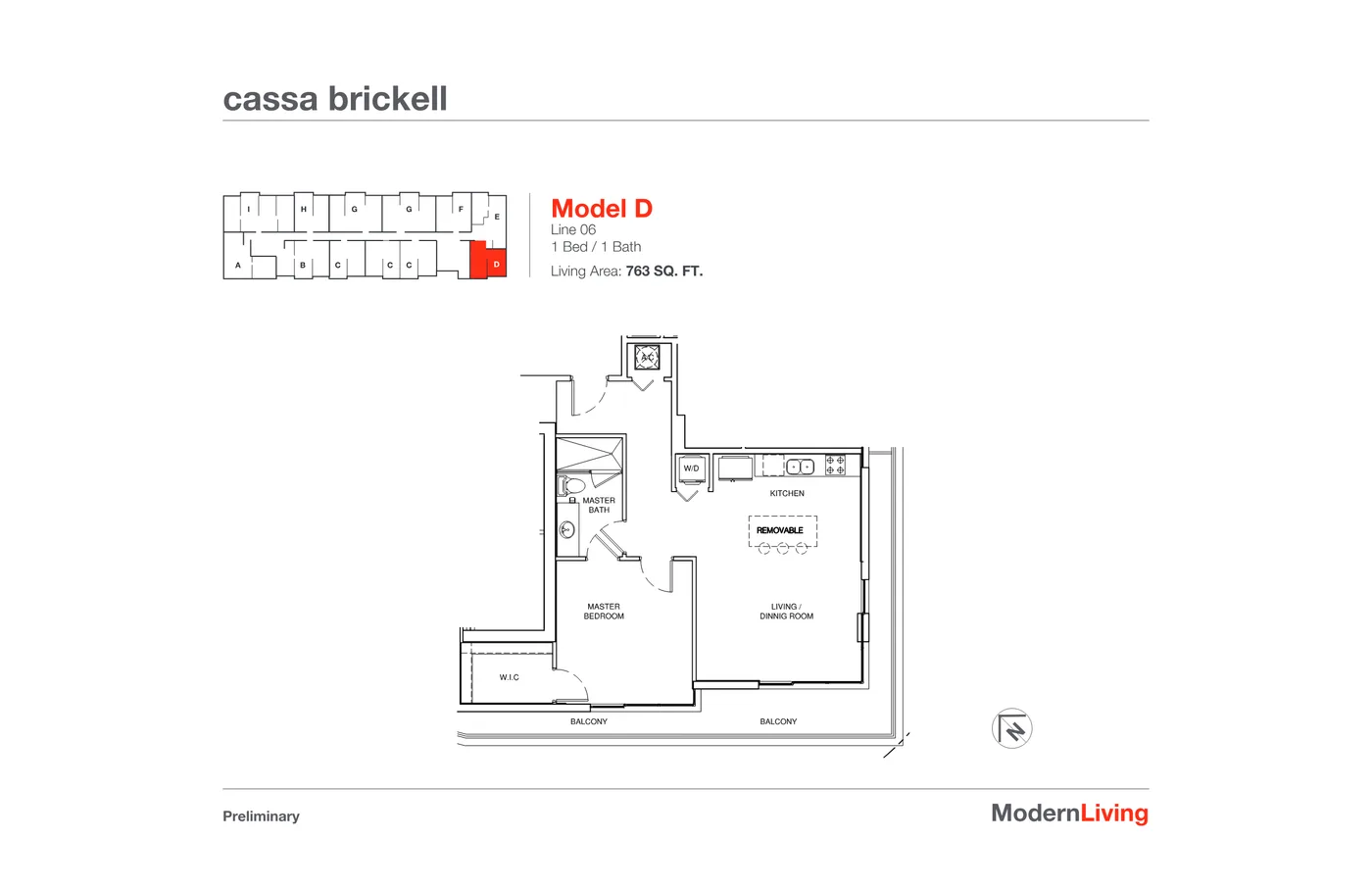 Cassa Brickell floor plan Plan 6