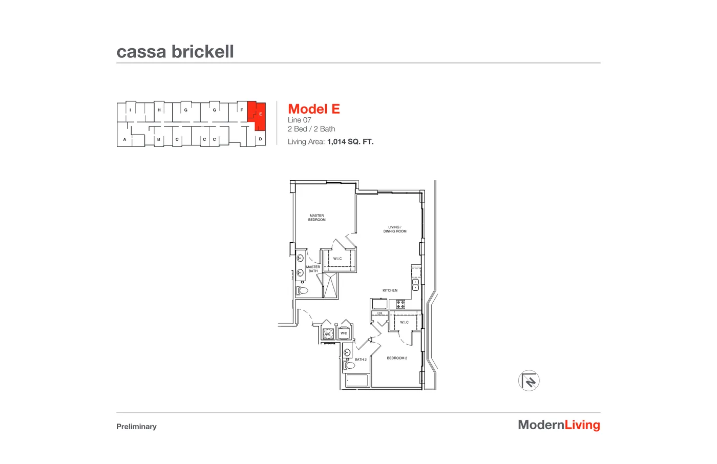 Cassa Brickell floor plan Plan 7