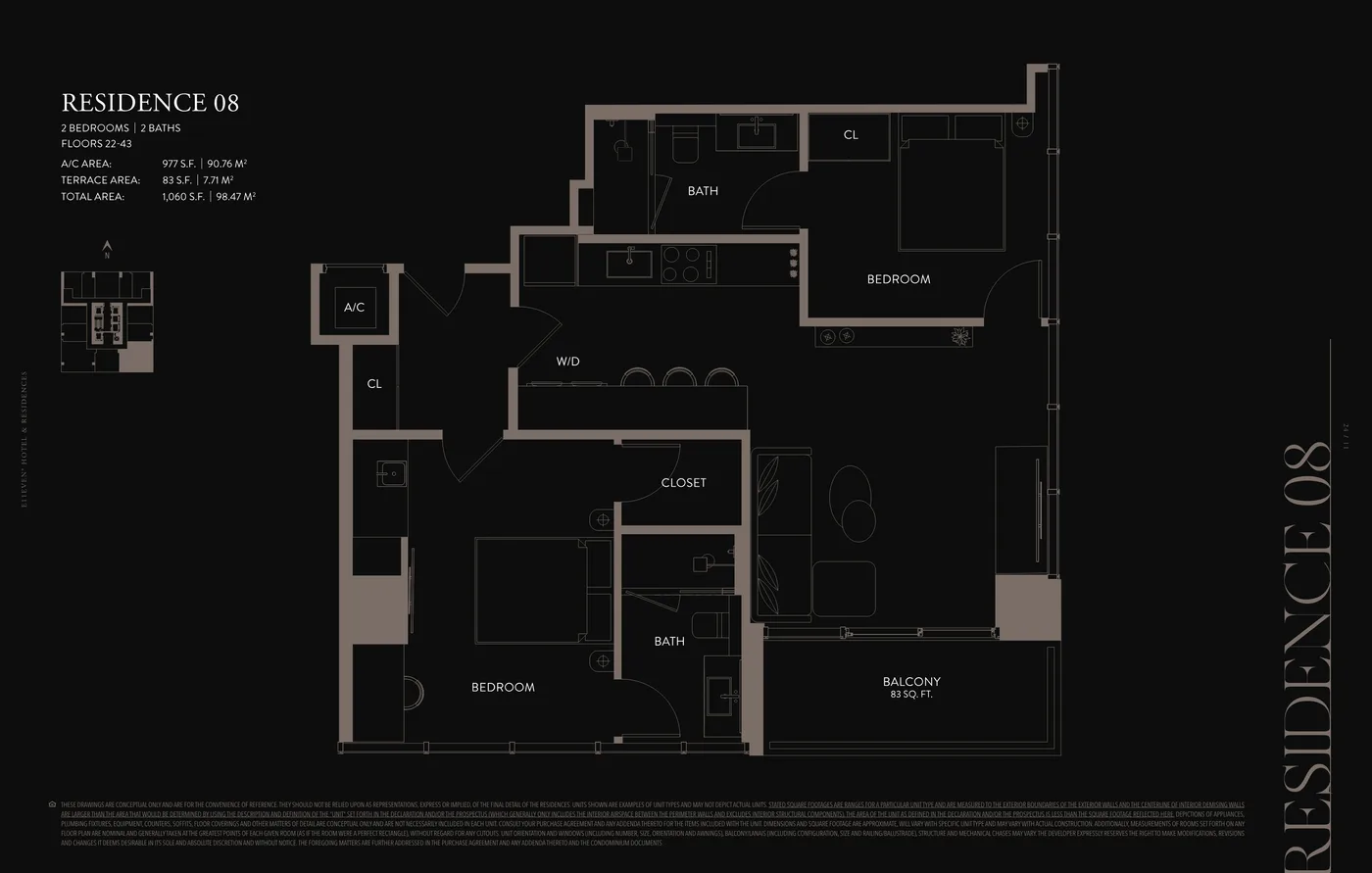E11EVEN Hotel & Residences Miami floor plan Plan 14