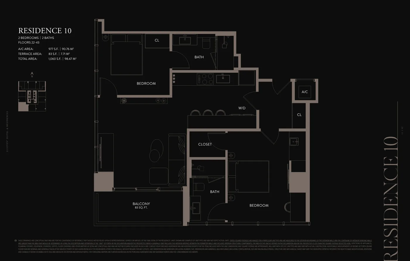 E11EVEN Hotel & Residences Miami floor plan Plan 18