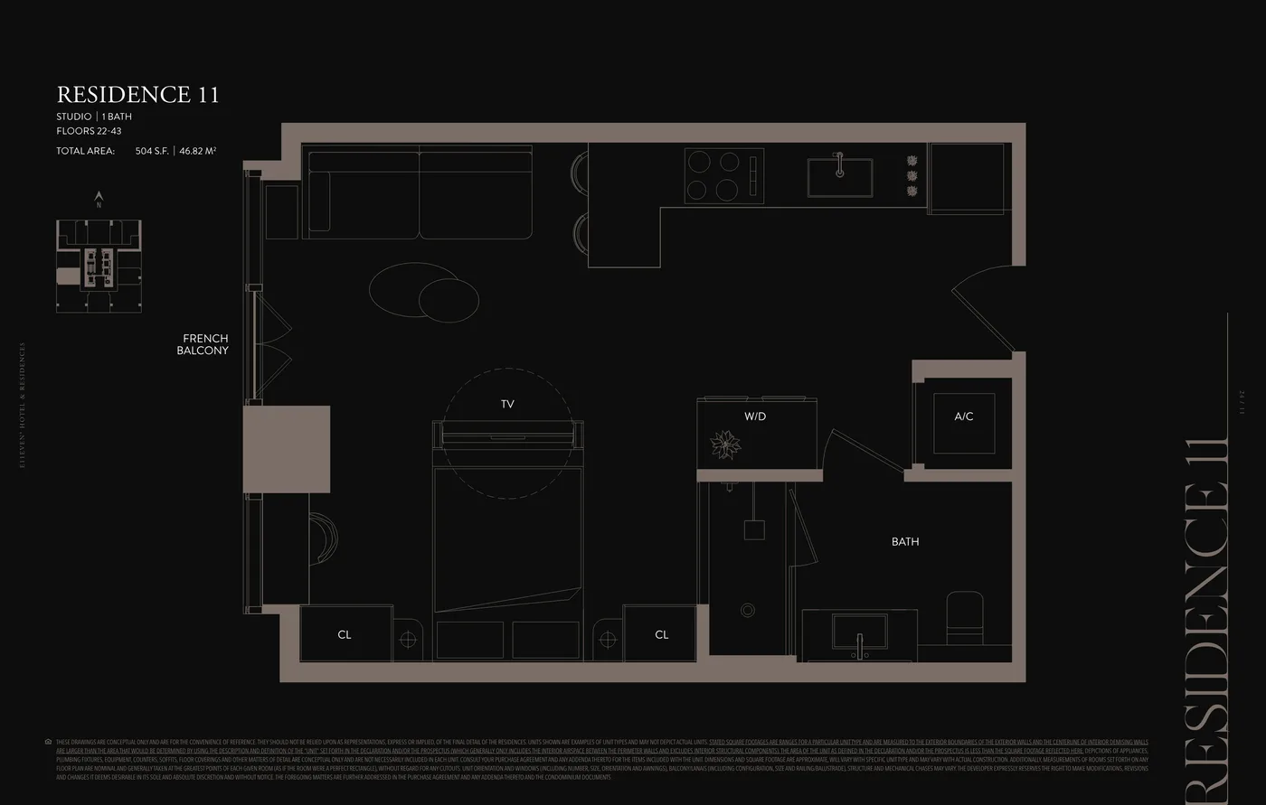 E11EVEN Hotel & Residences Miami floor plan Plan 20