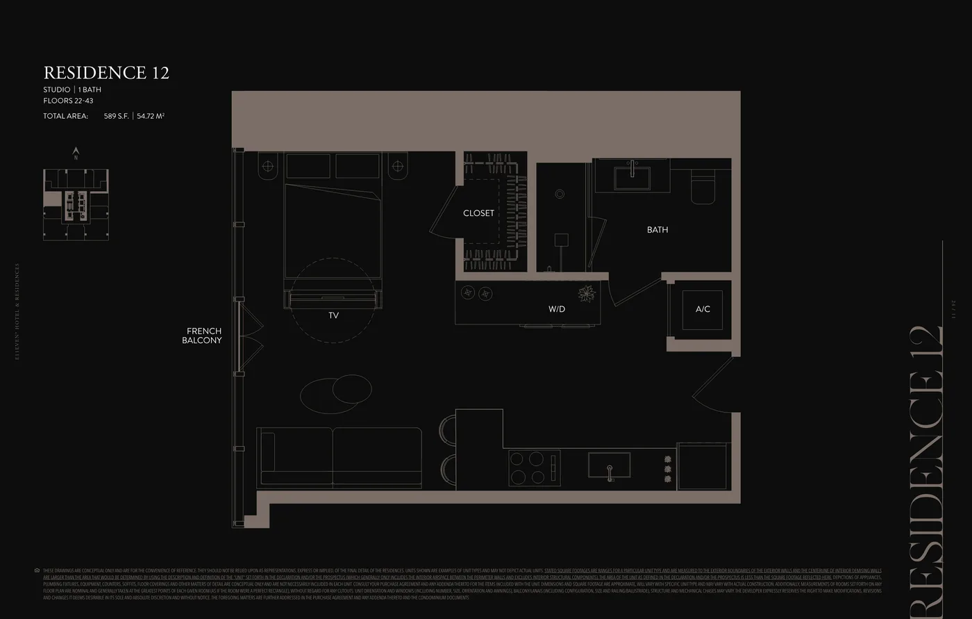 E11EVEN Hotel & Residences Miami floor plan Plan 22