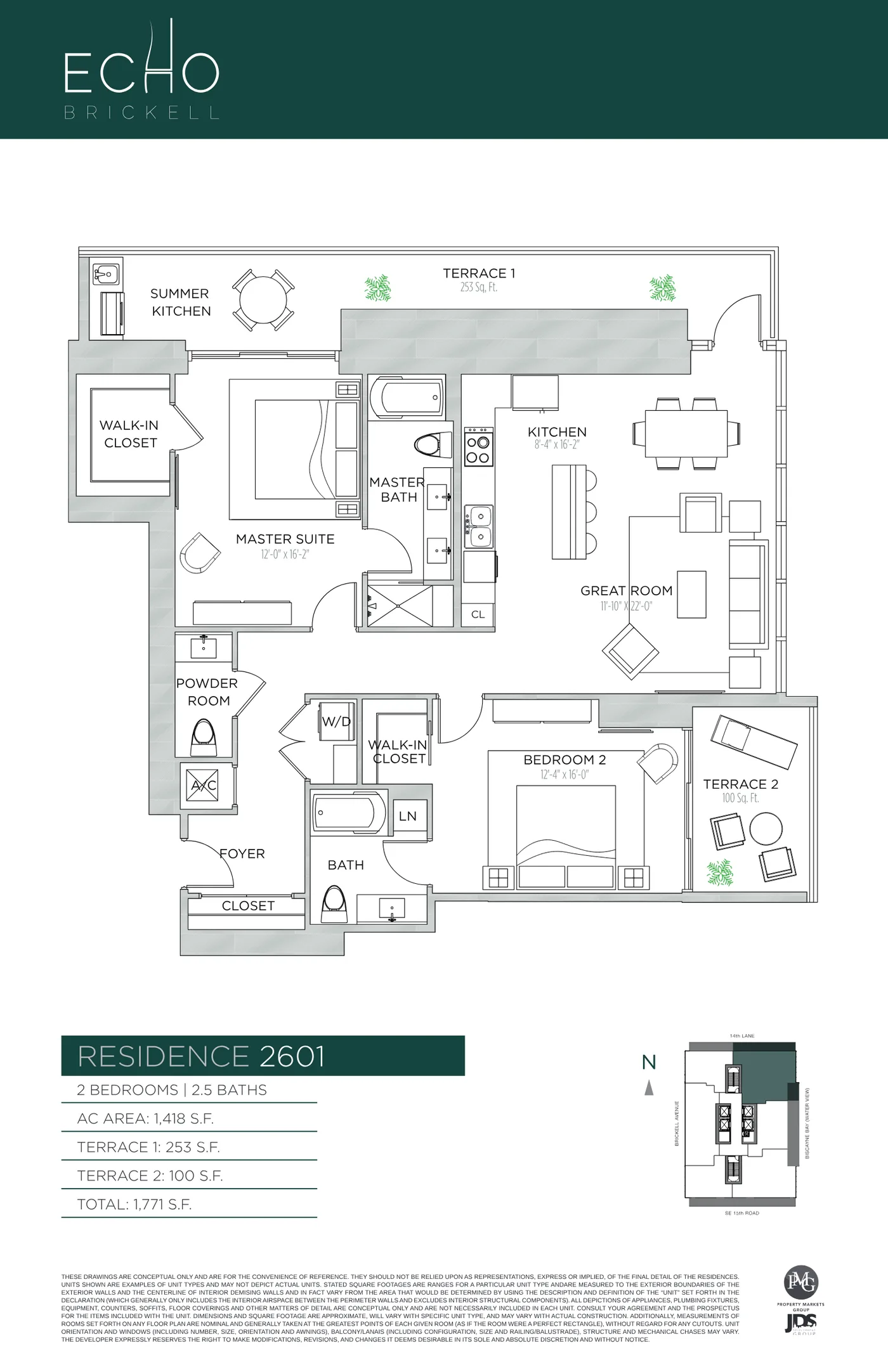 Echo Brickell floor plan Plan 103