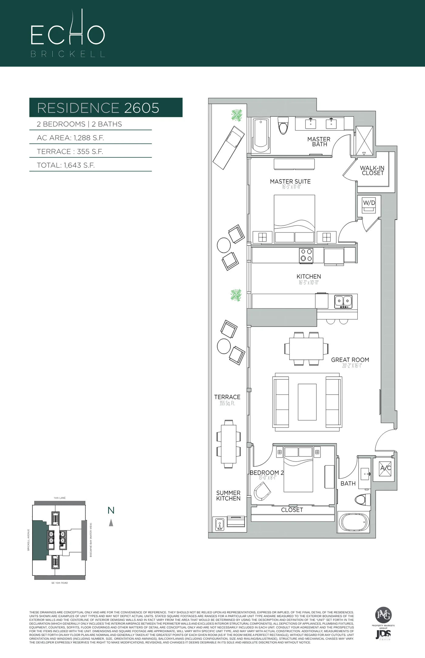 Echo Brickell floor plan Plan 107