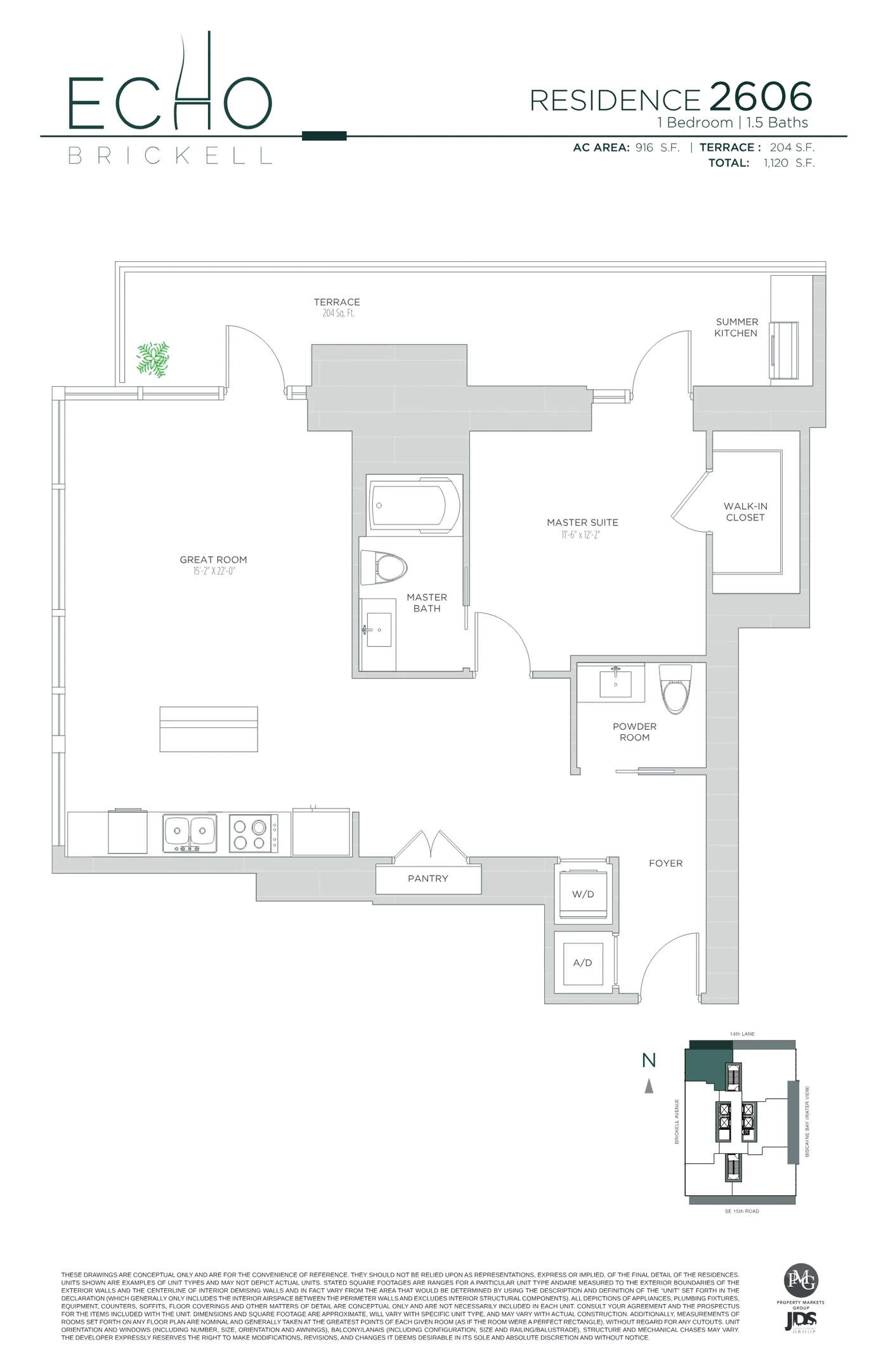 Echo Brickell floor plan Plan 108