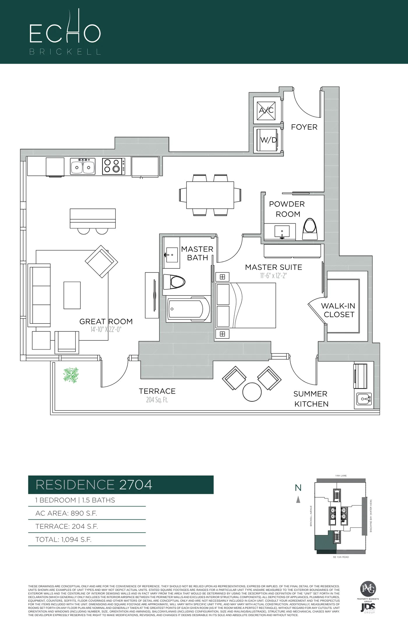 Echo Brickell floor plan Plan 112