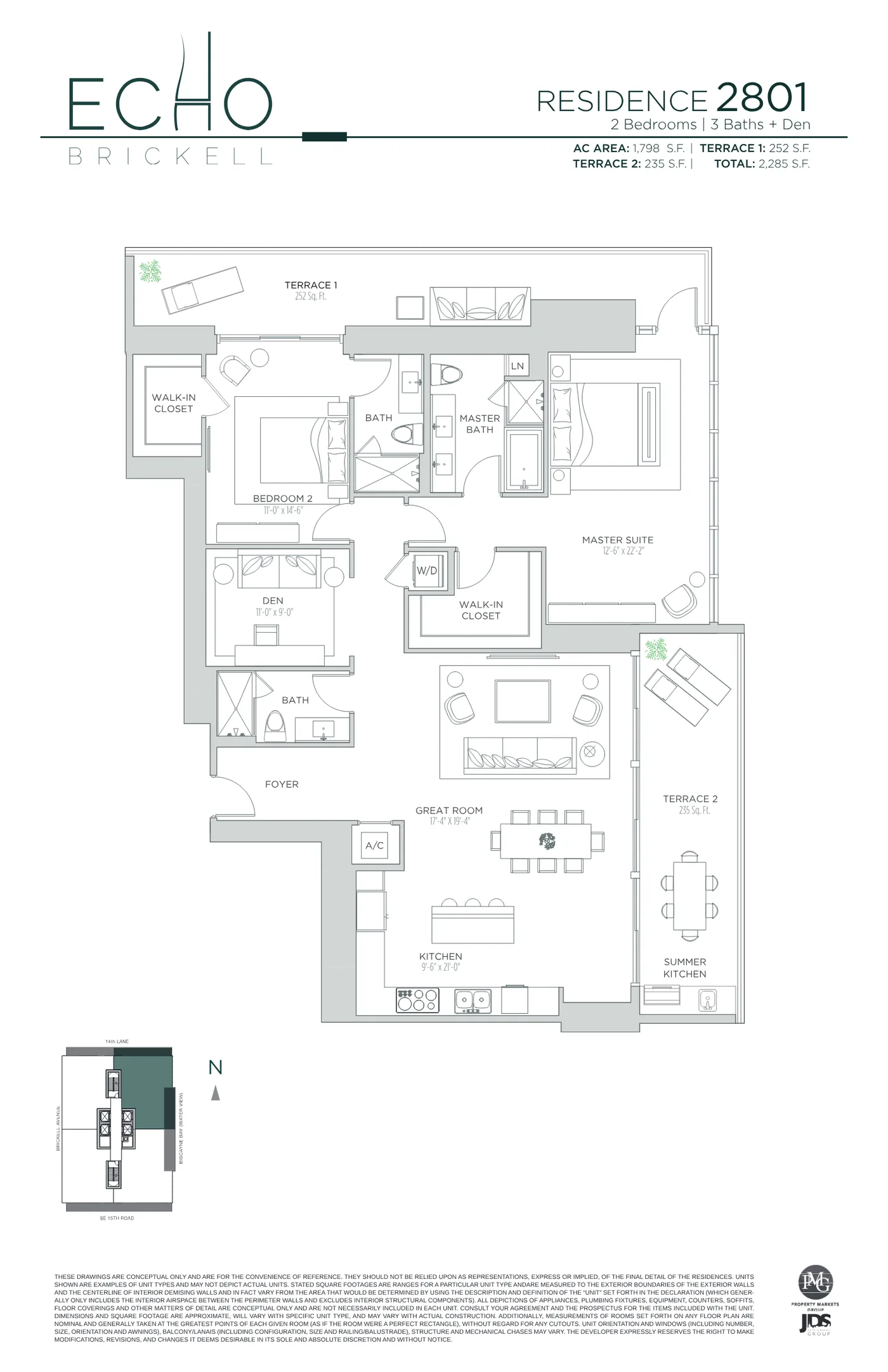 Echo Brickell floor plan Plan 115