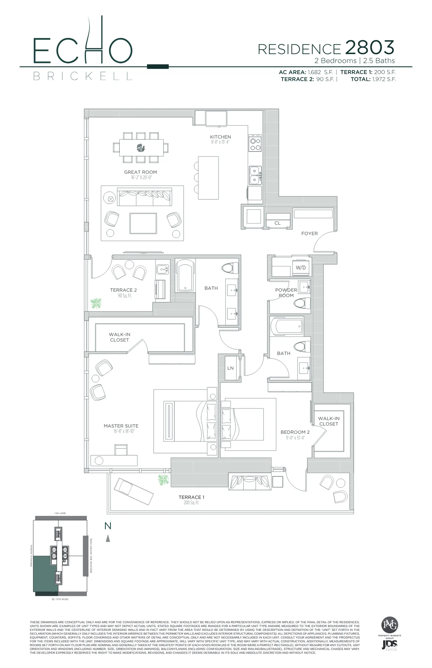 Echo Brickell floor plan Plan 117