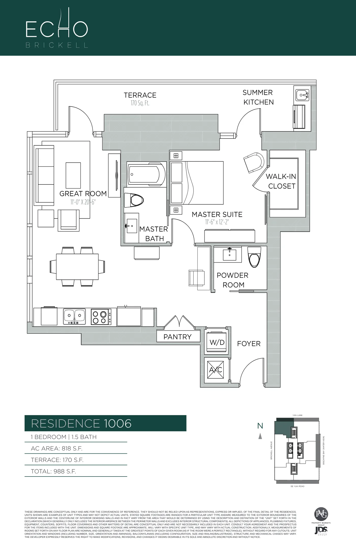 Echo Brickell floor plan Plan 12