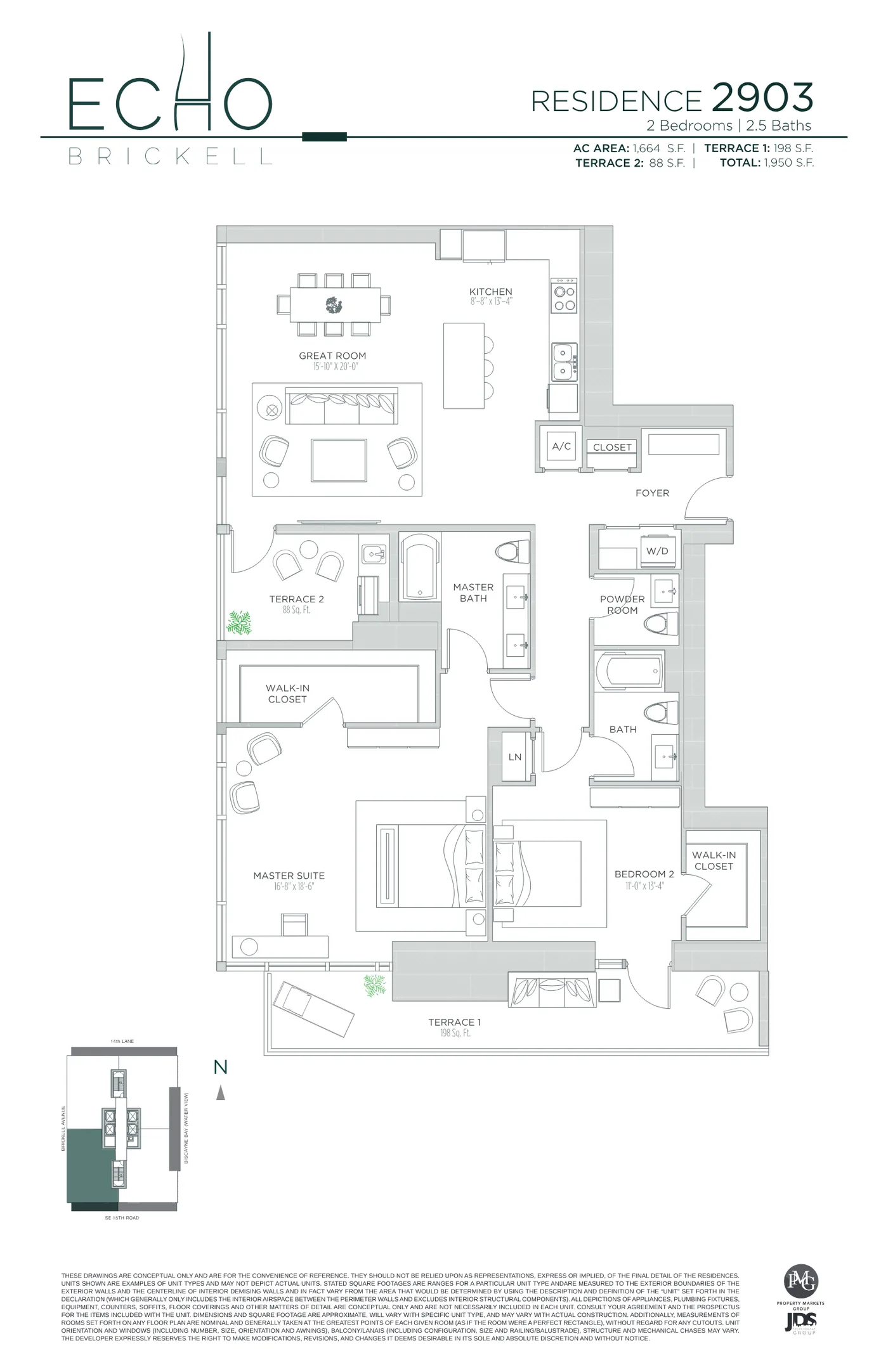 Echo Brickell floor plan Plan 121