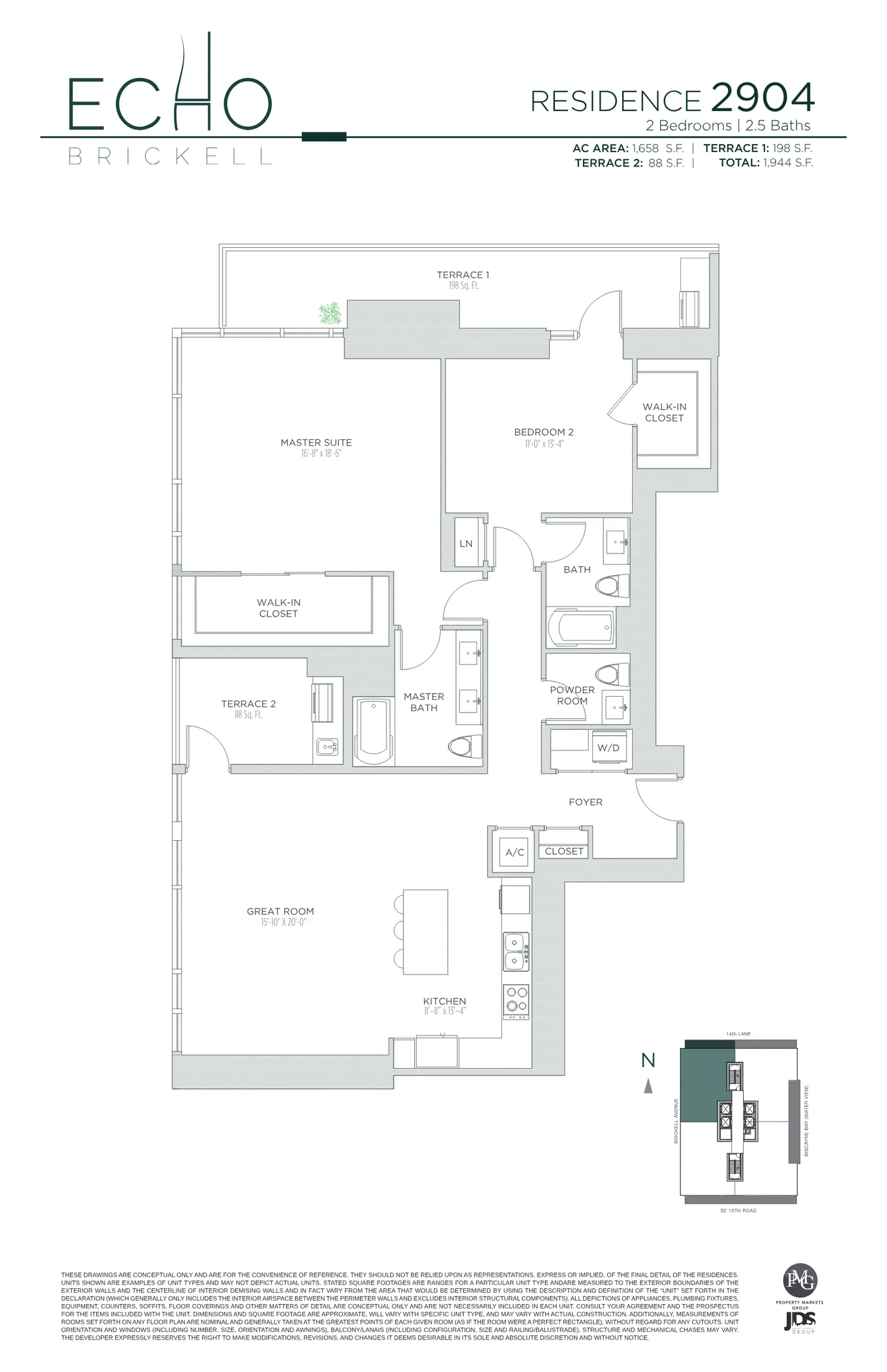 Echo Brickell floor plan Plan 122