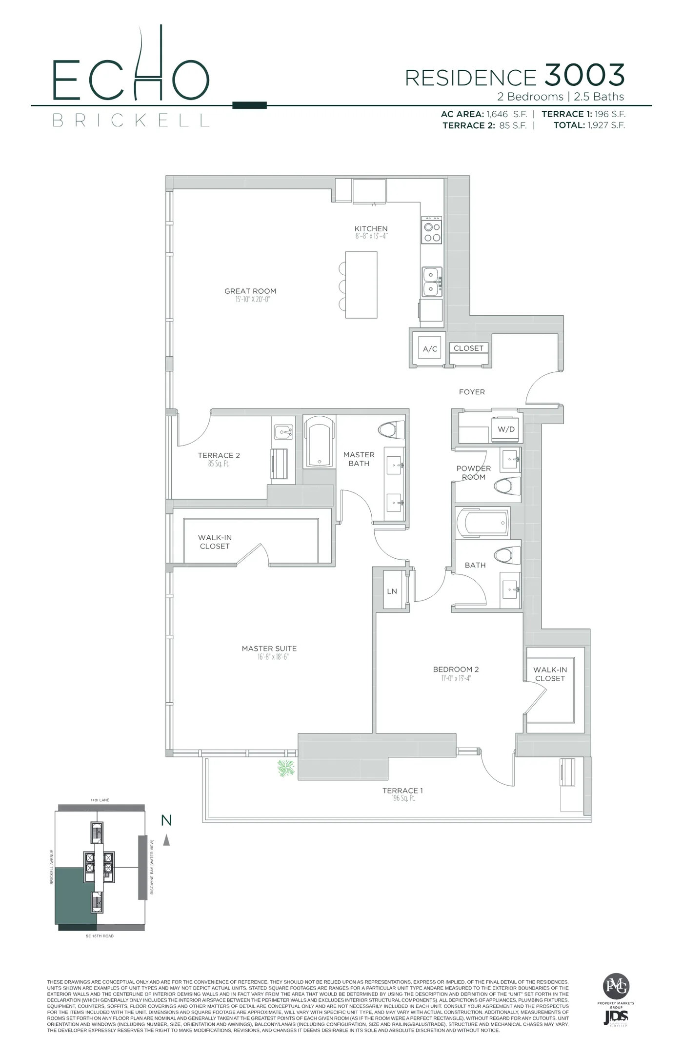 Echo Brickell floor plan Plan 125