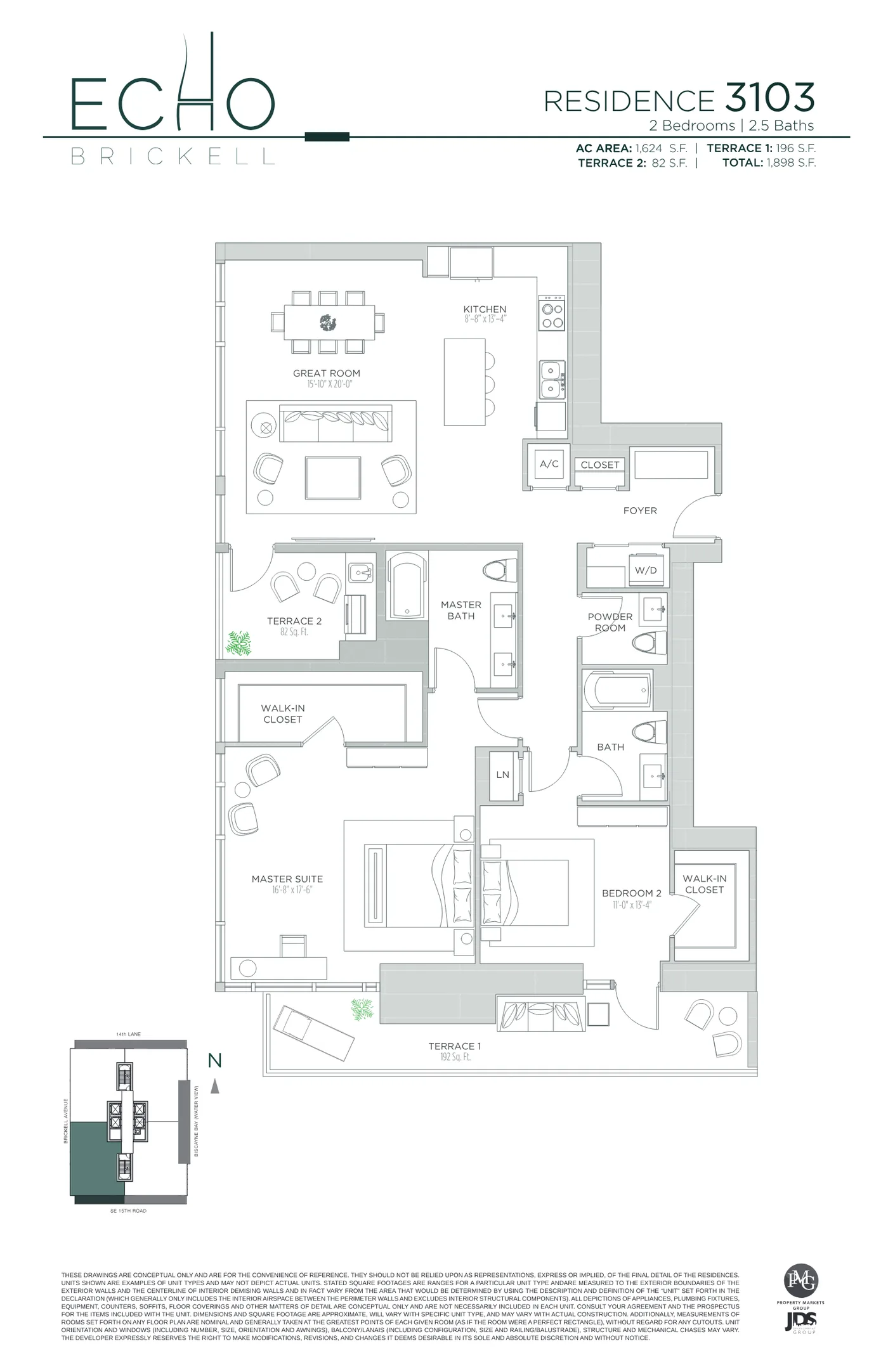 Echo Brickell floor plan Plan 129